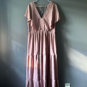 Amazon Women's Pink Maxi Dress